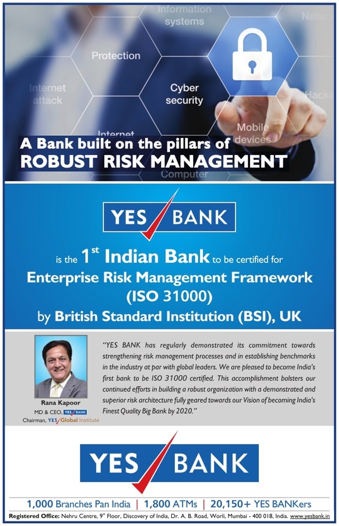 Yes Bank Complied For Enterprise Risk Management Framework Iso 31000