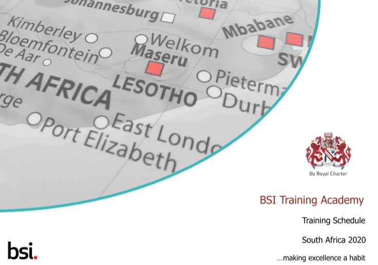 Training courses Comply to standards BSI Group South Africa