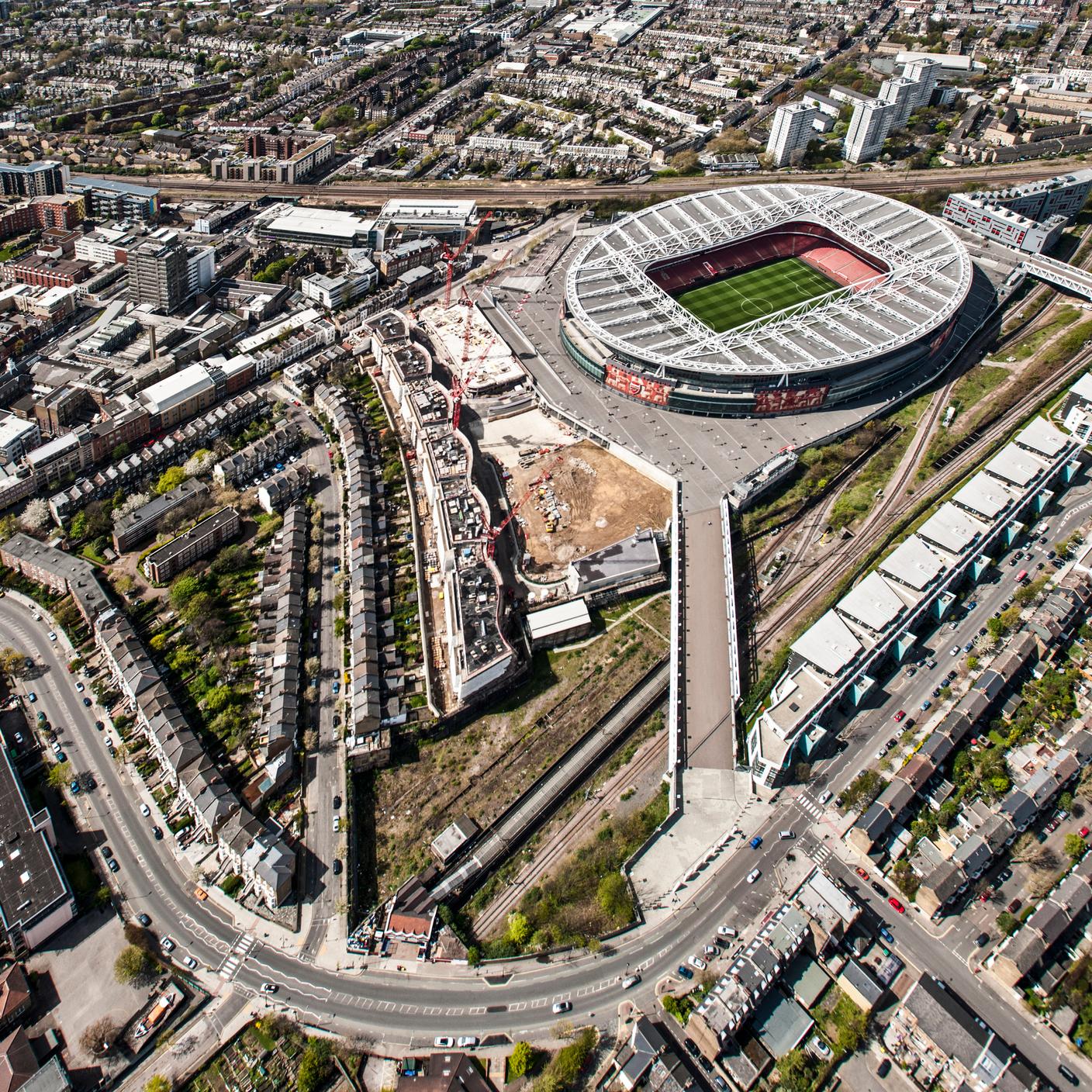 Aresenal Stadium from the air