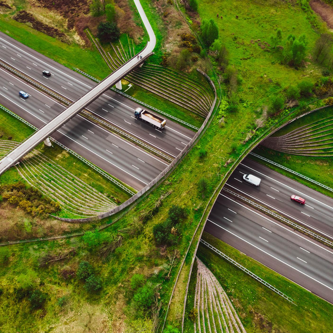 Road with vehicles