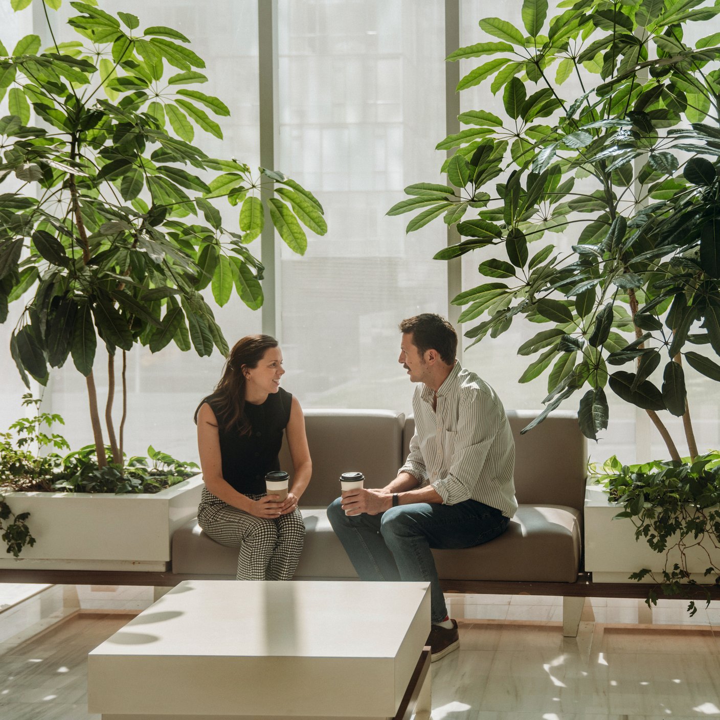 Business people having coffee