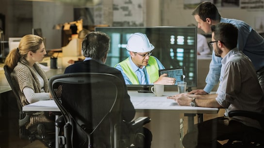 People discussing in the office